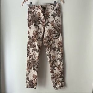 Studio F Funky Printed Safari Zebra Giraffe Animal Print Pants